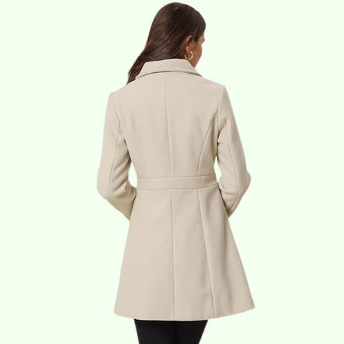 Emma – Eleganter Damen Kurzmantel in Beige