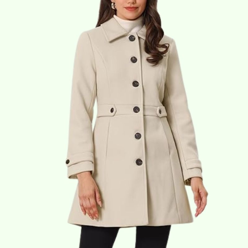 Emma – Eleganter Damen Kurzmantel in Beige