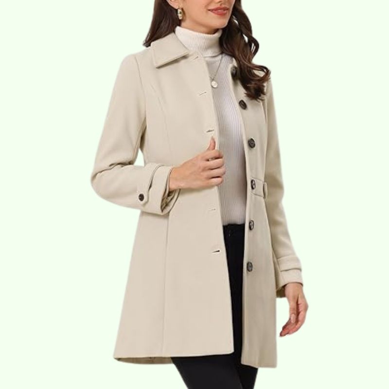 Emma – Eleganter Damen Kurzmantel in Beige