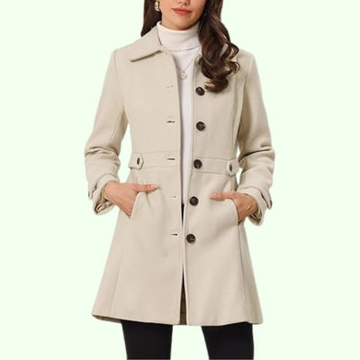 Emma – Eleganter Damen Kurzmantel in Beige