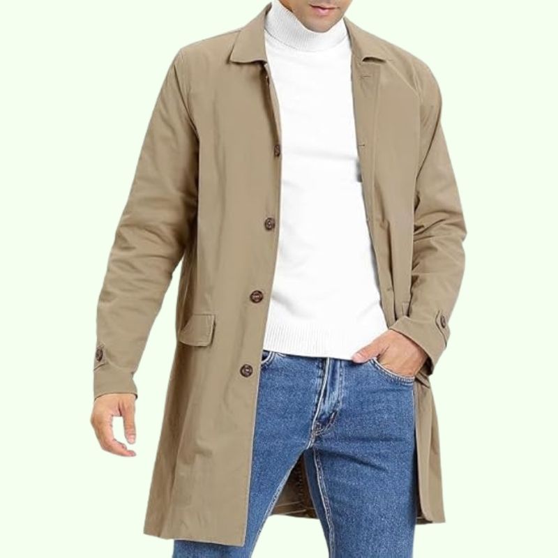 Moritz – Stylischer Herren Übergangsmantel in Khaki