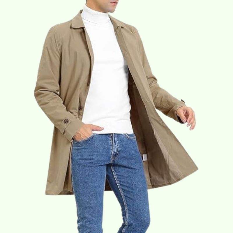 Moritz – Stylischer Herren Übergangsmantel in Khaki