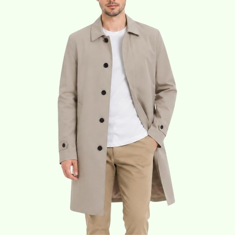 Julian – Klassischer Herren Übergangsmantel in Beige
