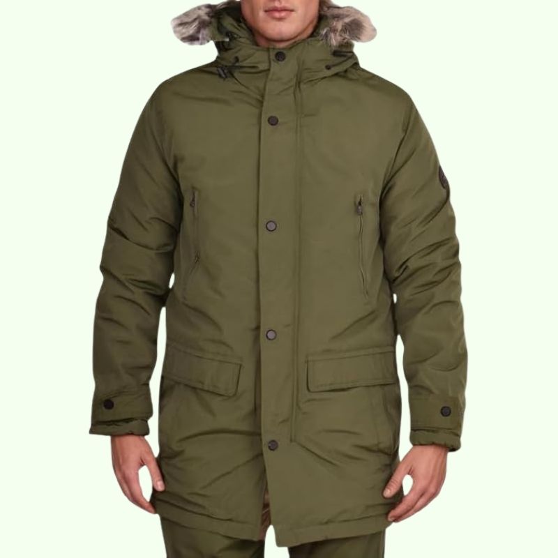 Jonas – Robuster Herren Winterparka mit Kunstfellkapuze